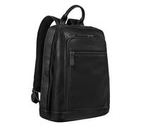 STILORD Watson Mochila para Portátil 15.6 Pulgadas de Cuero Gran Mochilas Vintage Bolsa de Negocios Mochila de Oficina XL en Cuero Genuino Color:obsidiana Negro
