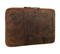 STILORD 'Wilson' Funda Portatil Piel para MacBook 13,3 Pulgadas Estilo Vintage para Tablet Laptop de 13 14' Portafolio DIN A4 Bolsa Protectora de Cuero, Color:marrón - Medio
