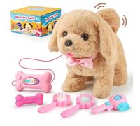 Stimmungs Walking and Barking Puppy Dog Toy with Remote Control Electronic Plush Puppy Dog Toy,Interactive Dog Toy for Toddlers,Wagging Tail Dog Toy Gift for Girls Grandchildren