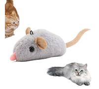 Stimulating Cat Toys, Interactive Touch-Activated Mice Squeaky Sounds, Chew-Safe Kitten Enrichment Toys Indoor Hunting, Training, Ideal for Pet Entertainment Mental Stimulation, 11x4x5.5cm Plush