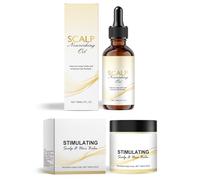 Stimulating Scalp and Hair Balm, Nourishes Scalp & Hair, Shea Butter and Mango Butter Blend, Essential Oil Combination, Nourishing Scalp & Hair Care (2PCS)