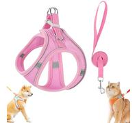 Stimuli Cat Harness Design For Outdoor Cat, Escape Proof Vest, Reflective Safety, Soft & Adjustable No Pull Harness (Pink,XXXS)