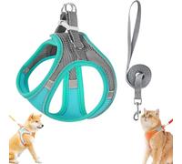 Stimuli Cat Harness Design For Outdoor Cat, Escape Proof Vest, Reflective Safety, Soft & Adjustable No Pull Harness (Dark Green,XS)