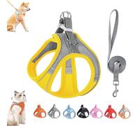 Stimuli Cat Harness Design for Outdoor Cats, Stimulicat Harness Adjustable Soft Mesh Vest with Reflective Safety Strips, Easy to Wear, Allowing Cats to Safe and Stress-Free (B)