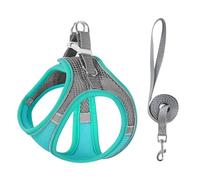 Stimulicat Cat Harness-2025 Upgraded Escape Proof Step-in Mesh Vest with Reflective Strips, Outdoor Explorer Walking Harness (Gray-Green,XXXS 0.5-1.5kg)