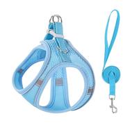 Stimulicat Cat Harness-2025 Upgraded Escape Proof Step-in Mesh Vest with Reflective Strips, Outdoor Explorer Walking Harness (Blue,XXXS 0.5-1.5kg)