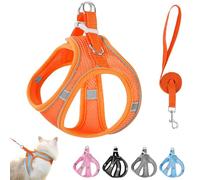 Stimulicat Cat Harness, Cat Harness and Leash Set, Anti-Escape Outdoor Pet Leash, Highly Reflective Adjustable Breathable Easy-to-Wear Pet Harness for Pets Outdoors (Orange, XS)