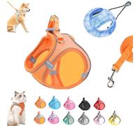 Stimulicat Cat Harness, Cat Leash and Harness Set with Reflective Safety Strips, Adjustable Soft Mesh Vest Long Cats Lead Design for Outdoor Cats (1PC,S)
