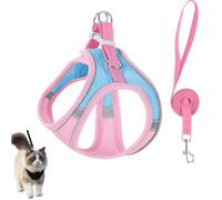Stimulicat Cat Harness,Escape Proof Adjustable Soft Mesh Vest for Pet with Reflective Safety Strips,Comfortable Lightweight Breathable Kitten Harnesses,Easy to Wear for Walking and Outdoor