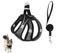 Stimulicat Cat Harness,Escape Proof Adjustable Soft Mesh Vest for Pet with Reflective Safety Strips,Comfortable Lightweight Breathable Kitten Harnesses,Easy to Wear for Walking and Outdoor