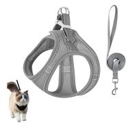 Stimulicat Cat Harness,Escape Proof Adjustable Soft Mesh Vest for Pet with Reflective Safety Strips,Comfortable Lightweight Breathable Kitten Harnesses,Easy to Wear for Walking and Outdoor