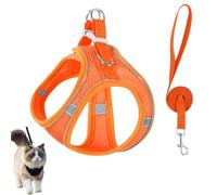 Stimulicat Cat Harness,Escape Proof Adjustable Soft Mesh Vest for Pet with Reflective Safety Strips,Comfortable Lightweight Breathable Kitten Harnesses,Easy to Wear for Walking and Outdoor