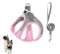 Stimulicat Cat Harness,Escape Proof Adjustable Soft Mesh Vest for Pet with Reflective Safety Strips,Comfortable Lightweight Breathable Kitten Harnesses,Easy to Wear for Walking and Outdoor