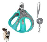 Stimulicat Cat Harness,Escape Proof Adjustable Soft Mesh Vest for Pet with Reflective Safety Strips,Comfortable Lightweight Breathable Kitten Harnesses,Easy to Wear for Walking and Outdoor