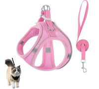 Stimulicat Cat Harness,Escape Proof Adjustable Soft Mesh Vest for Pet with Reflective Safety Strips,Comfortable Lightweight Breathable Kitten Harnesses,Easy to Wear for Walking and Outdoor