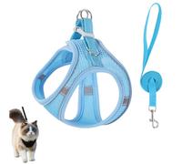 Stimulicat Cat Harness,Escape Proof Adjustable Soft Mesh Vest for Pet with Reflective Safety Strips,Comfortable Lightweight Breathable Kitten Harnesses,Easy to Wear for Walking and Outdoor