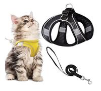 Stimulicat Cat Harness, Stimuli Cat Harness and Lead Set, Adjustable Reflective Kitten Walking Vest with Leash Cats Collar, Soft Mesh Vest for Small Medium Cats Pets Walking (Style B,XXS)