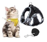 Stimulicat Cat Harness, Stimuli Cat Harness and Lead Set, Adjustable Reflective Kitten Walking Vest with Leash Cats Collar, Soft Mesh Vest for Small Medium Cats Pets Walking (Style D,XXS)