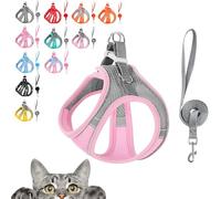 Stimulicat Cat Harness, Stimuli Cat Harness, Cat Harnes and Leash Set Escape Proof, Reflective Design, Double Fixation on The Neck and Chest (Gray-Green, XS (Recommended 7-9 catties))