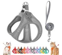 Stimulicat Cat Harness, Stimuli Cat Harness Design for Outdoor, Stimuli Cats Sling Escape Proof, Adjustable Soft Mesh Vest, Reflective Design, Allowing Cats to Safe and Stress-Free (Gray,M)