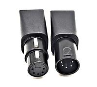 Stineng 1 par de conectores RJ45 Ethernet RJ45 a XLR macho y hembra de 5 pines, adaptador de audio y vídeo, fácil instalación, fácil de usar, duradero