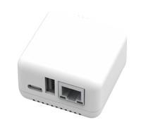 Stineng 1 Unidad Servidor de Impresión de Red NP330 USB 2.0 Mini Servidor de Impresión USB 2.0 con Conexión RJ45 de 100 Mbps para Teléfonos Android Enchufe Europeo.