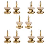 Stineng 12 piezas de cobre guitarra correa de bloqueo de bloqueo clavijas forma final botón para guitarra eléctrica acústica clásica ukelele