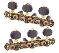 Stineng 2 cabezales de maquinaria de guitarra, cuerdas de guitarra clásica, claves de voz, claves doradas de 3 l, llaves de afinación, piezas de accesorios