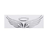 Stineng 3D Cromo Ángel Fluegel Pegatinas Calcomanía Coche Coche Coche Emblema Calcomanía Decoración Color Plata