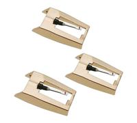 Stineng Aguja giratoria de 3 piezas, agujas doradas mejoradas, lápiz para tocadiscos, duradero, fácil de usar