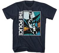 Sting & The Police Message In A Bottle Album Cover Rock Band Unisex 100% Cotton Short-Sleeve T-Shirts Black L