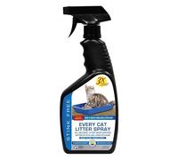 Stink Free Every Cat Litter Spray Eliminador de olores - Limpiador enzimático de orina y desodorante reduce los cambios en la caja de arena a la mitad. Desodorante de olores para gatos y mascotas de