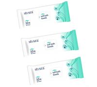 STIORA Paquete de 3 toallitas de baño para cama, 30 unidades, toalla de baño de esponja refrescante para adultos y pacientes (tamaño -240 x 300 mm), toallitas húmedas grandes no tejidas para adultos