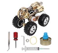 Stirling Engine Model Kit Car Shape Educational Toy with Alcohol Lamp for Kids Science Projects Physics Learning Classroom Demonstration Zinc Alloy Assembled