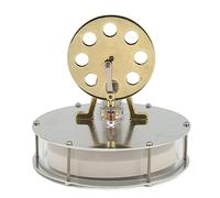 Stirling Engine Motor Model Silvery Zinc Alloy Stainless Steel Electricity Power Generator Physical Science Toy for Kids Adults Classroom Demonstration
