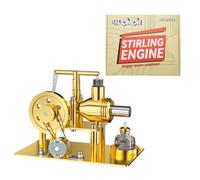 Stirling Motor - Kit de construcción mecánico, estilo de equilibrio de metal, modelo de energía térmica con generador y LED, modelo de motor de física para los amantes de la tecnología