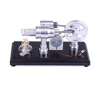 Stirlingmotor Sterling Engine Kit de Motor de Plata de Ley, Juguete Educativo de cumpleaños para niños y entusiastas de la tecnología