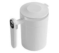 Stirring Mug - USB Rechargeable Cup for Picnic | Stainless Steel with Built-in LCD Thermograph, Automatic Mixer with Lid, Self Stirring Accessories for Cold Weather Outdoor Tea Milk Hiking Lattes