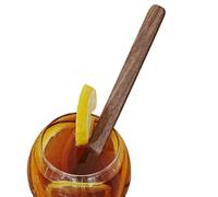 Stirring Spoons, Long Spoon, Kitchen Tea Stirring, Reusable Mixing Scoop, Long Handle, Natural Black Walnut, for Postre, Honey, Drinks, Cocktail, Coffee, 7.87x0.59 Inches, 12g, 1 Piece
