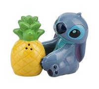 Paladone Stitch and Pineapple - Salero y pimentero - Juego de cerámica oficial de Disney Lilo & Stitch para decoración de cocina y hogar, regalo de inauguración de la casa