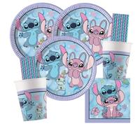 Stitch & Angel Cute - Set de fiesta para 16 niños