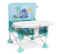 Bright Starts, Silla Elevadora Portátil Pop 'N Sit de Disney Stitch, Asiento de Suelo con Bandeja para Comer, Uso Interior/Exterior, Azul, de 6 Meses a 3 Años