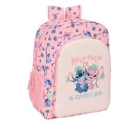 Stitch Beach - Mochila Escolar Niño, Mochila Infantil, Adaptable a Carro, Ideal para Niños en Edad Escolar, Cómoda y Versátil, Calidad y Resistencia, 32x12x38 cm