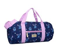 stitch Bolsa de deporte de viaje de poliéster con correa y asas - Travel Bag - Dimensiones 45 x 22 x 22 cm - Original Disney Lilo y Stitch, turquesa