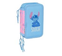 Safta Estuche Escolar STITCH Bright Triple 37 Piezas 12.5x5.5x19.5 cm