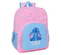STITCH BRIGHT - Mochila Escolar Niño, Mochila Niño, Mochila Infantil, Adaptable a Carro, Ideal para Niños en Edad Escolar, Cómoda y Versátil, Calidad y Resistencia, 33x14x42 cm