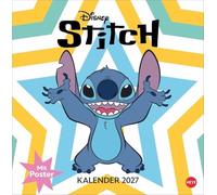 Stitch Broschurkalender 2027: Tolle Motive für alle Fans des frechen blauen Disney-Helden, bekannt aus Lilo & Stitch. Praktischer Wandkalender 2027 zum Eintragen, 29,5 x 30 cm