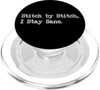 Stitch by Stitch I Stay Sane - Citas divertidas para tejer PopSockets PopGrip para MagSafe