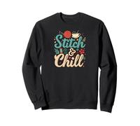 Stitch & Chill Knitting Sewing Craft Hobby Coffee Lover Sudadera