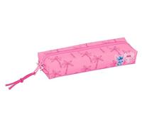 Safta Portatodo escolar Stitch Chill rectangular 22x7x40 cm para niño con goma elástica